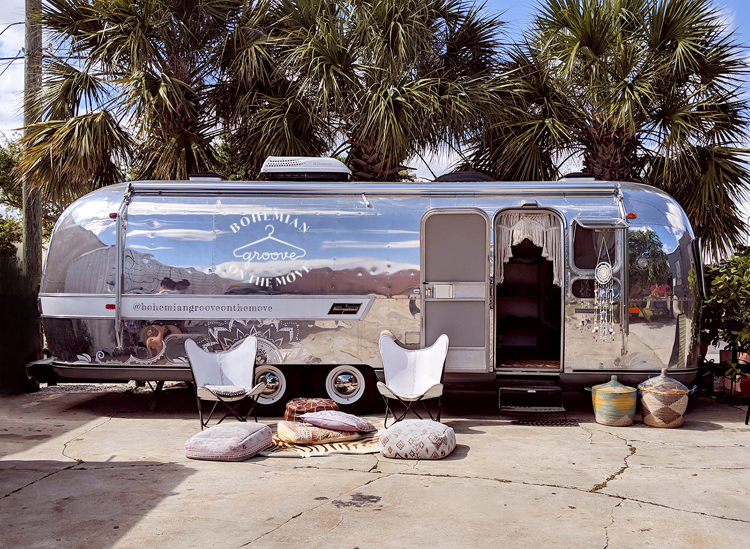 Bohemian Groove on the Move Airstream