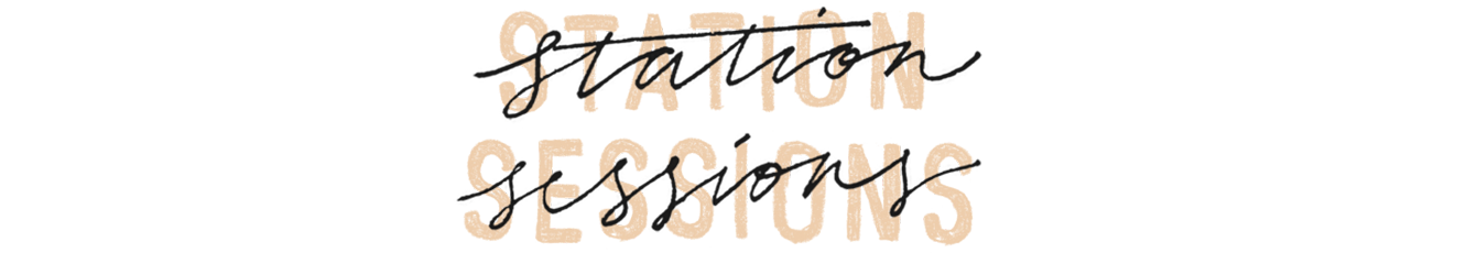 Station Sessions logo design created with a hand traced san serif typeface and a hand lettered script for an organic look.