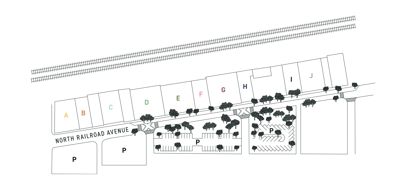 Minimalistic line work drawing of a top down view of the warehouse layouts, designed for B2B marketing purposes.